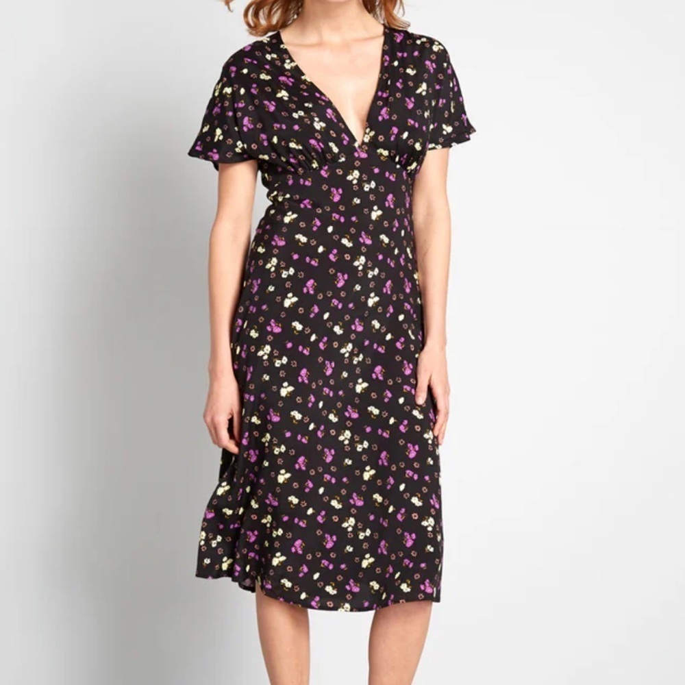 ModCloth Take The Plunge Midi Dress Size XS
